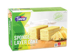 Tiara Pineapple Flavoured Sponge Leyer Cake 480g